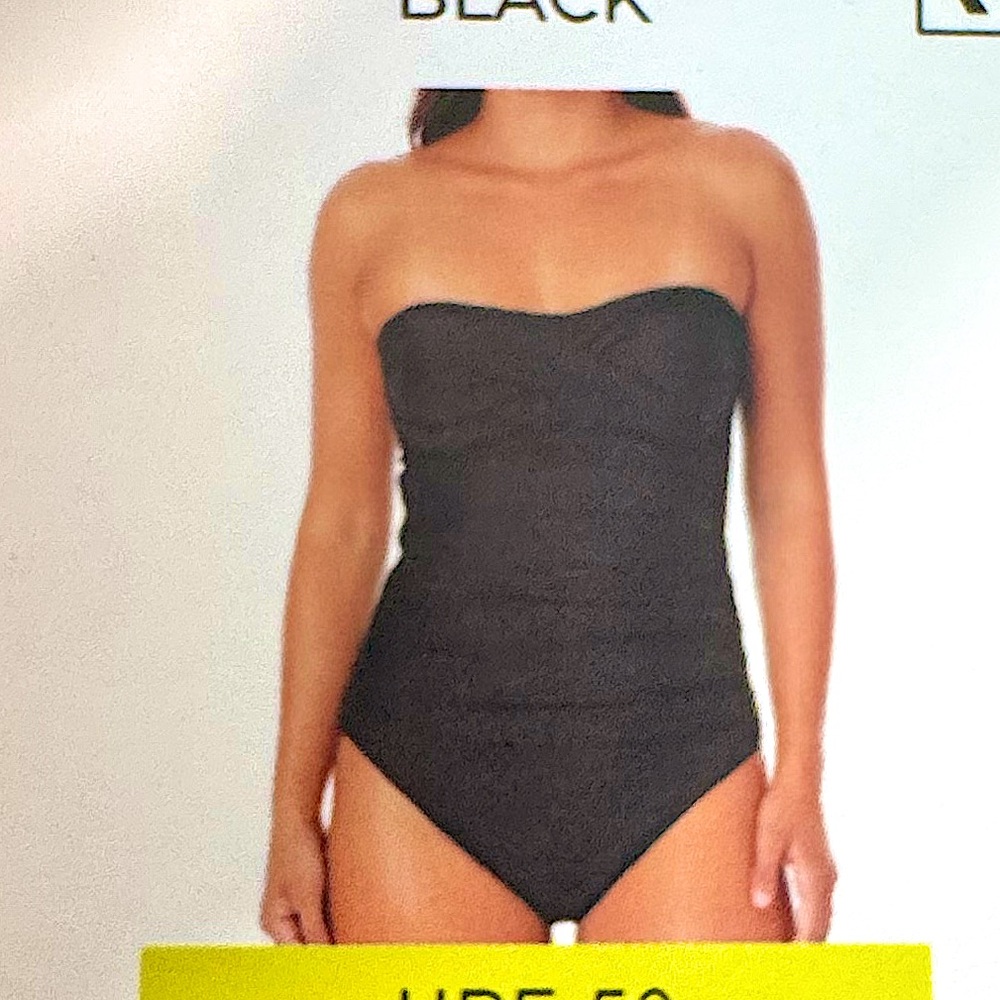 Anne ColeWomen’s Black One Piece Swimsuit XXL NWT